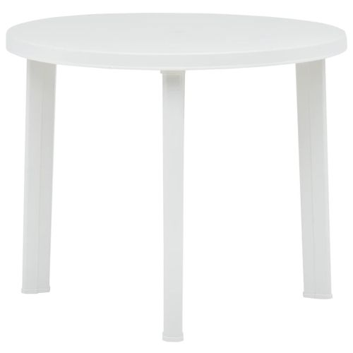 Patio Table White 35" Plastic