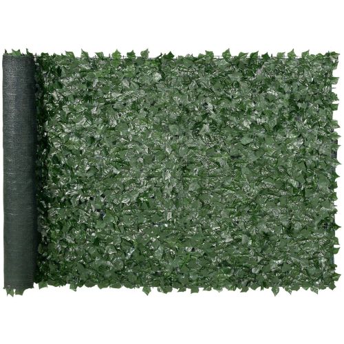 VEVOR Privacy Ivy Fence, 59 x 118in Artificial Green Wall Screen, Greenery Ivy Fence with Mesh Cloth Backing and Strengthened Joint