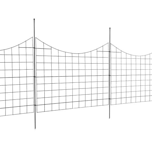 VEVOR Garden Fence, 36.6in(H) x12ft(L) Animal Barrier Fence, Underground Decorative Garden Fencing with 2.5 Inch Spike Spacing