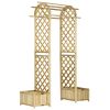 7.5' Wooden Wedding Arch, Garden Arch Arbor for Climbing Plants & Trellis Design, Great for Vines